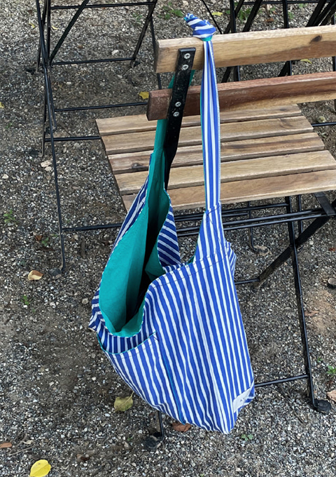 Reversible Bag - Stripe BLUE_TEAL GREEN