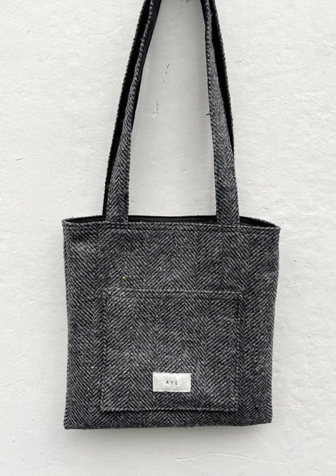 Flat bag - Herringbone Gray