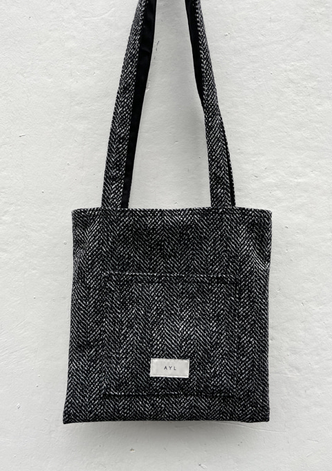 Flat bag - Herringbone Black